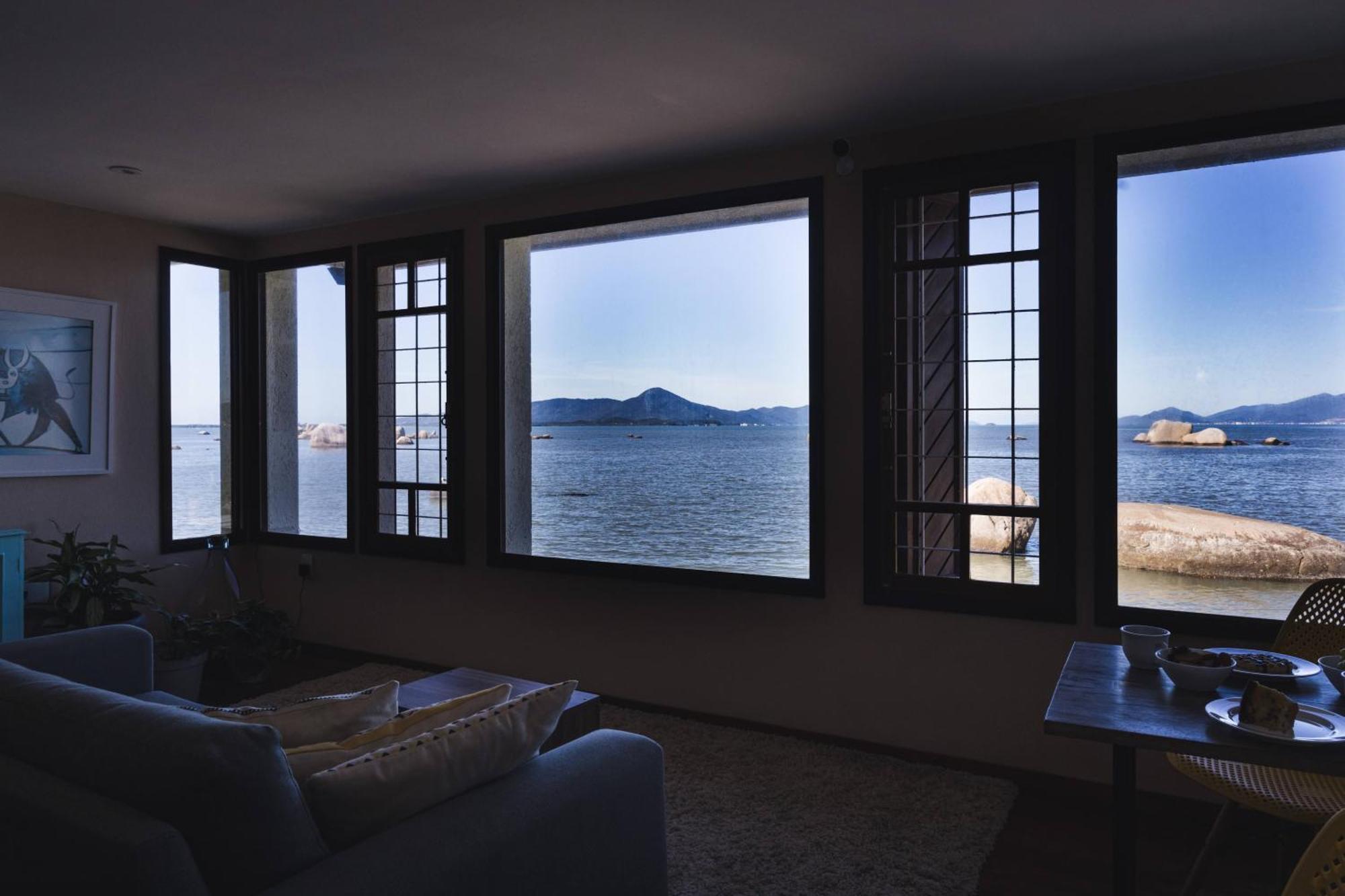 Casa na frente do mar com quarto privativo Florianopolis Exterior foto